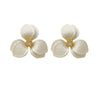 1 Pair Fashion Flower Copper Inlaid Zircon Ear Studs