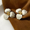 1 Pair Fashion Flower Copper Inlaid Zircon Ear Studs