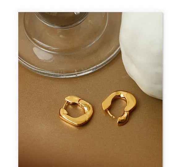 1 Pair Fashion Geometric Brass Plating Earrings