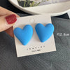 1 Pair Fashion Heart Shape Resin Plating Women'S Ear Studs