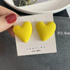 1 Pair Fashion Heart Shape Resin Plating Women'S Ear Studs