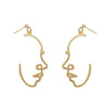 1 Pair Fashion Human Face Metal Plating Women's Drop Earrings