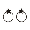 1 Pair Fashion Moon Heart Shape Snowflake Stainless Steel Ear Studs