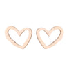 1 Pair Fashion Moon Heart Shape Snowflake Stainless Steel Ear Studs