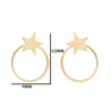 1 Pair Fashion Moon Heart Shape Snowflake Stainless Steel Ear Studs