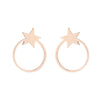 1 Pair Fashion Moon Heart Shape Snowflake Stainless Steel Ear Studs