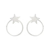 1 Pair Fashion Moon Heart Shape Snowflake Stainless Steel Ear Studs