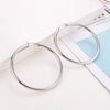 1 Pair Fashion Solid Color Stainless Steel Hollow Out Hoop Earrings