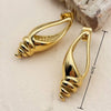 1 Pair French Style Irregular Conch 304 Stainless Steel 18K Gold Plated Ear Studs