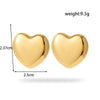 1 Pair French Style Simple Style C Shape Round Heart Shape Plating 304 Stainless Steel Drop Earrings Earrings