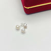 1 Pair Freshwater Pearl Earrings Round Ear Studs