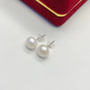 1 Pair Freshwater Pearl Earrings Round Ear Studs
