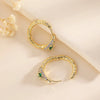 1 Pair Glam Modern Style Snake Plating Inlay Copper Zircon 18K Gold Plated Earrings