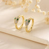 1 Pair Glam Modern Style Snake Plating Inlay Copper Zircon 18K Gold Plated Earrings