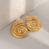 1 Pair Glam Retro Conch Plating 304 Stainless Steel Ear Studs