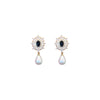 1 Pair Glam Retro Geometric Plating Inlay Copper Artificial Pearls Zircon Drop Earrings