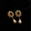 1 Pair Glam Retro Geometric Plating Inlay Copper Artificial Pearls Zircon Drop Earrings