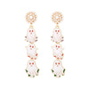 1 Pair Hip-Hop Funny Ghost Enamel Plating Inlay Alloy Imitation Pearl Drop Earrings