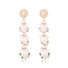 1 Pair Hip-Hop Funny Ghost Enamel Plating Inlay Alloy Imitation Pearl Drop Earrings