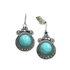 1 Pair Hip-Hop Retro Geometric Inlay Zinc Alloy Turquoise Drop Earrings