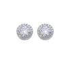 1 Pair Hip-Hop Round Plating Inlay Copper Zircon Ear Studs