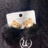 1 Pair Hip-Hop Simple Style Bear Patchwork Alloy Alloy Ear Studs