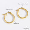 1 Pair Hip-Hop Simple Style Solid Color Plating 304 Stainless Steel Earrings
