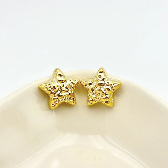 1 Pair Hip-Hop Solid Color Plating Arylic Ear Studs