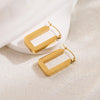 1 Pair Ig Style Basic Cool Style Solid Color Plating Stainless Steel 18k Gold Plated Earrings Ear Studs