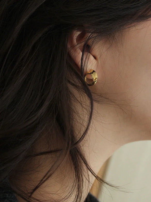 1 Pair Ig Style Basic Geometric Plating Sterling Silver Ear Studs