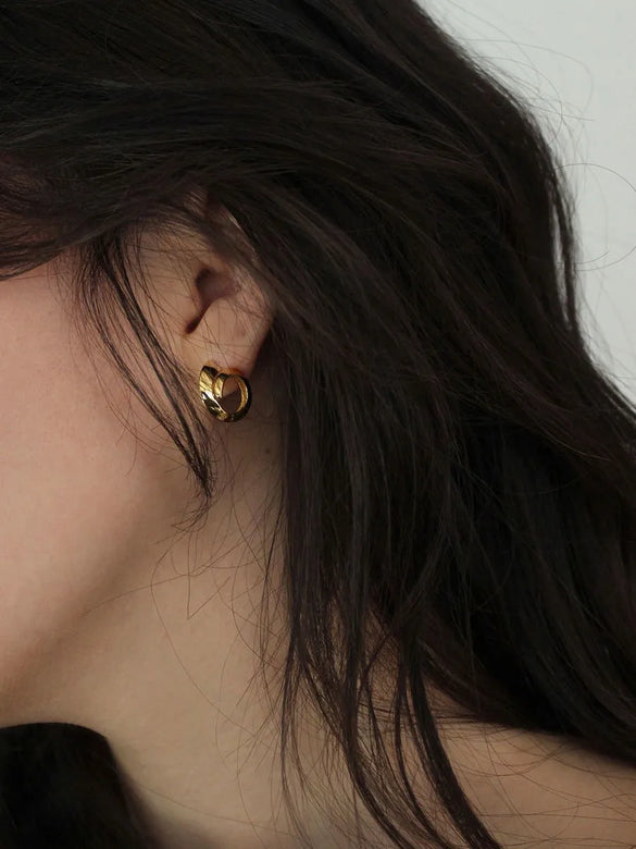 1 Pair Ig Style Basic Geometric Plating Sterling Silver Ear Studs