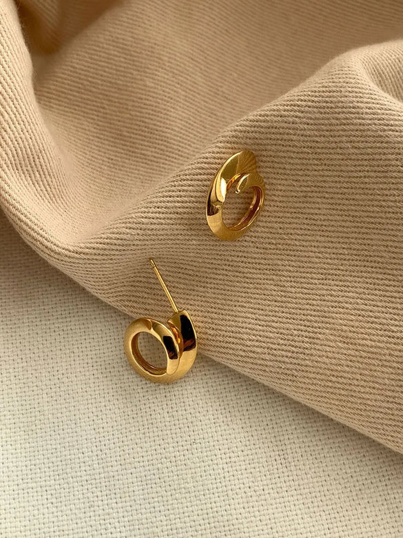 1 Pair Ig Style Basic Geometric Plating Sterling Silver Ear Studs