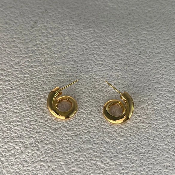 1 Pair Ig Style Basic Geometric Plating Sterling Silver Ear Studs