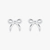 1 Pair Ig Style Basic Simple Style Bow Knot Plating Sterling Silver Silver Plated Ear Studs