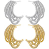 1 Pair Ig Style C Shape Irregular Plating Inlay Copper Zircon 18k Gold Plated Ear Studs