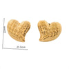 1 Pair IG Style Casual Retro Geometric Heart Shape Flower Titanium Steel 18K Gold Plated Ear Studs