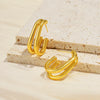 1 Pair Ig Style Casual Streetwear Geometric Plating Copper 18k Gold Plated Ear Studs