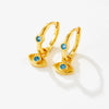 1 Pair IG Style Classic Style Devil'S Eye Plating Sterling Silver 18K Gold Plated Drop Earrings