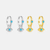 1 Pair IG Style Classic Style Devil'S Eye Plating Sterling Silver 18K Gold Plated Drop Earrings
