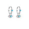 1 Pair IG Style Classic Style Devil'S Eye Plating Sterling Silver 18K Gold Plated Drop Earrings