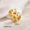 1 Pair IG Style Cool Style Solid Color Plating 304 Stainless Steel 18K Gold Plated Earrings Ear Studs