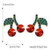 1 Pair IG Style Elegant Cute Lemon Cherry Polishing Inlay Zinc Alloy Rhinestones K Gold Plated Ear Studs