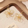 1 Pair IG Style Elegant Lady Flower Iron Drop Earrings