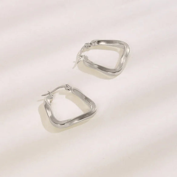 1 Pair IG Style Elegant Luxurious Solid Color 304 Stainless Steel 18K Gold Plated Earrings