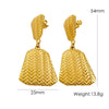 1 Pair IG Style Elegant Simple Style Trapezoid Coral 304 Stainless Steel 18K Gold Plated Drop Earrings