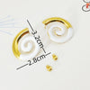 1 Pair IG Style Elegant Spiral Stripe Thread 304 Stainless Steel 18K Gold Plated Ear Studs