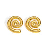 1 Pair IG Style Exaggerated Cool Style Water Droplets Heart Shape Shell Plating 201 Stainless Steel Ear Studs