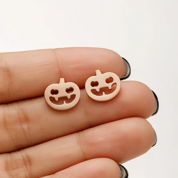 1 Pair IG Style French Style Korean Style Leaves Deer Polishing Plating 304 Stainless Steel 18K Gold Plated Ear Studs