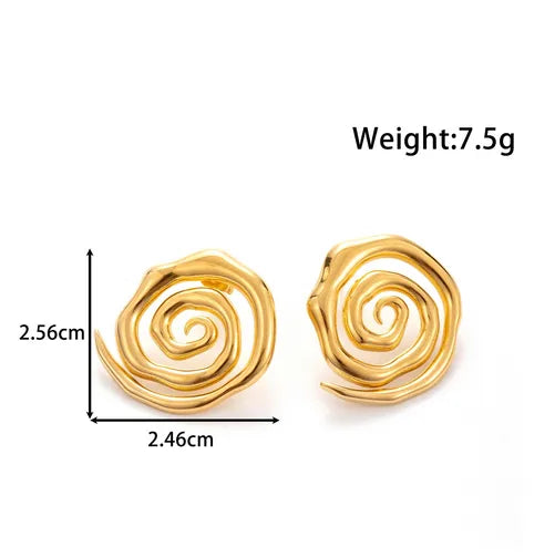 1 Pair IG Style French Style Moon Starfish 304 Stainless Steel Ear Studs