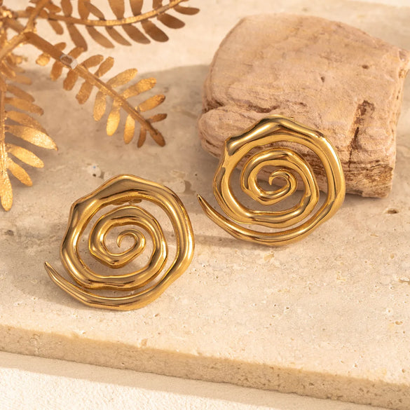 1 Pair IG Style French Style Moon Starfish 304 Stainless Steel Ear Studs